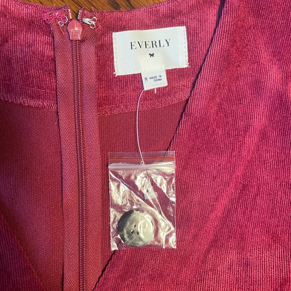 Maroon Corduroy Dress - Picture 3 of 3